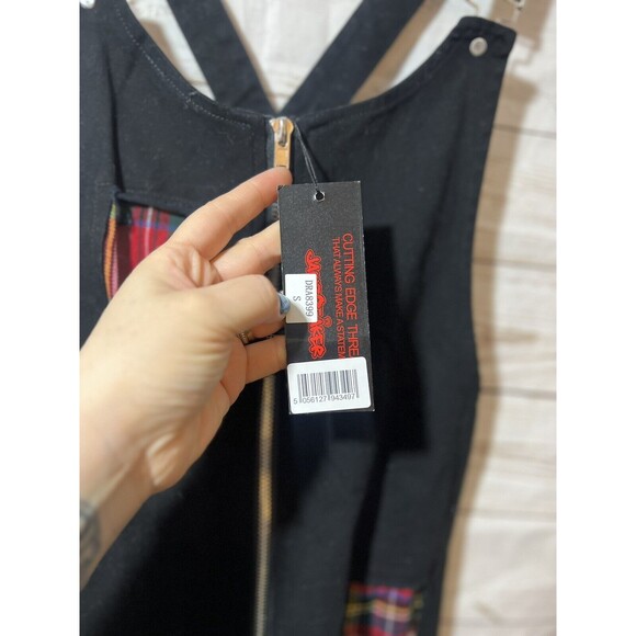 JAWBREAKER PUNK ME overall dress size small S Plaid patch work - Picture 3 of 7